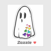 Rainbow Pride Ghost Sticker (Vel)