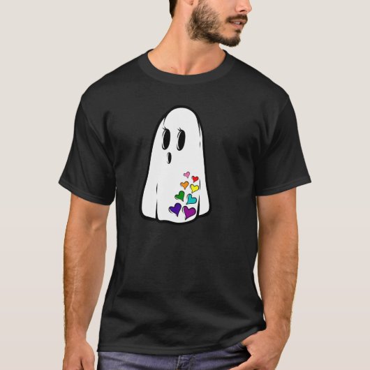 Rainbow Pride Ghost T-shirt (Voorkant)