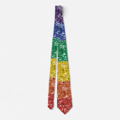 Rainbow Pride Glitter Sequin kijk Stropdas (Achterkant)