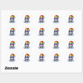Rainbow Pride Gnome Ronde Sticker (Vel)
