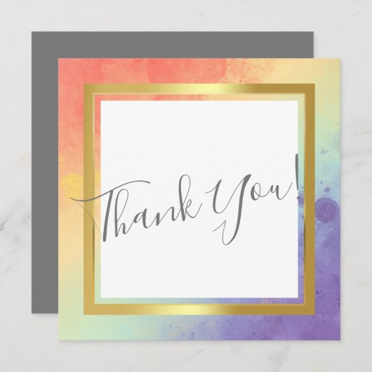 Rainbow Pride Gold Lijst Weddenschap Hartelijk dan Kaart (Voorkant / Achterkant)