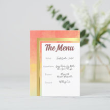 Rainbow Pride Gold Lijst Wedding Menu