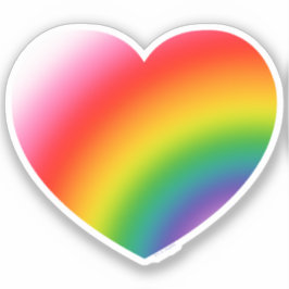 Rainbow Pride Gradient Heart Sticker