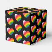 Rainbow Pride Gradient Hearts Patroon Bedankdoosjes (Achterkant)