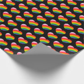 Rainbow Pride Gradient Hearts Patroon Cadeaupapier (Hoek)