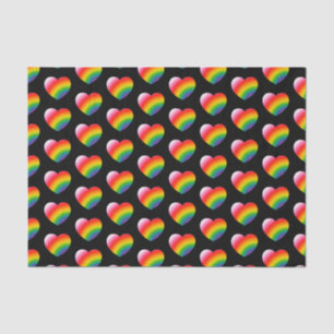Rainbow Pride Gradient Hearts Patroon Tissuepapier
