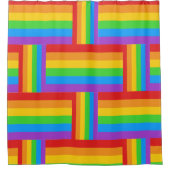 Rainbow Pride Grid Douchegordijn (Voorkant)