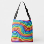 Rainbow Pride grote Canvas tas. Crossbody Tas (Voorkant)