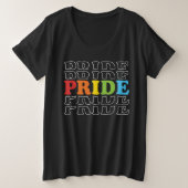 Rainbow Pride Grote Maat T-shirt (Design voorkant)