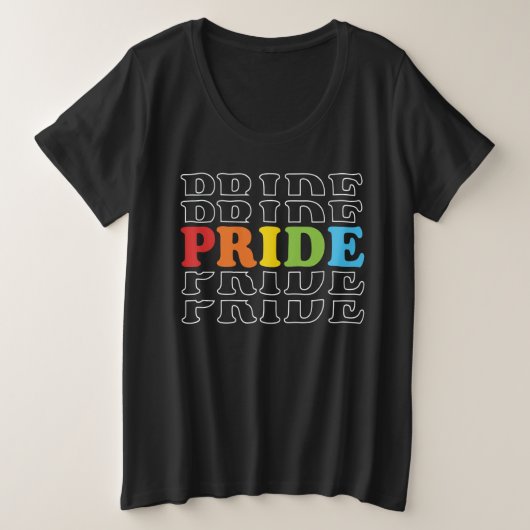 Rainbow Pride Grote Maat T-shirt (Design voorkant)