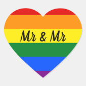 Rainbow Pride Hart Sticker (Voorkant)
