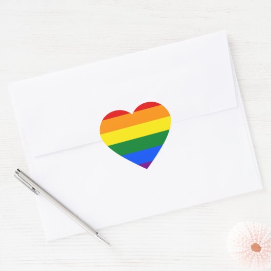 Rainbow Pride Hart Sticker (Envelop)