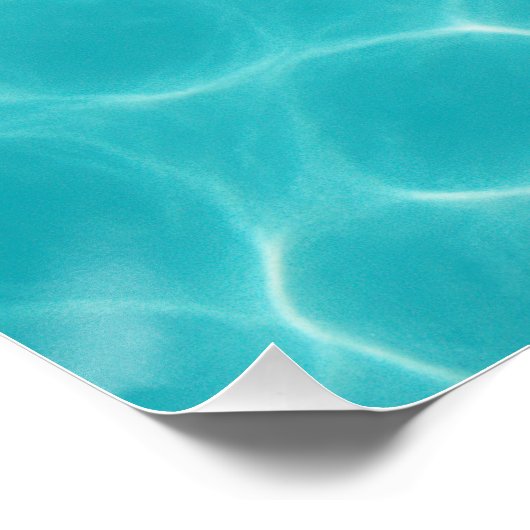  Rainbow Pride Heart Floating in Turquoise Pool Perfect Poster (Hoek)
