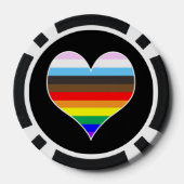 Rainbow Pride Heart Poker Chips (Achterkant)
