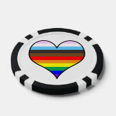 Rainbow Pride Heart Poker Chips (Enkel)