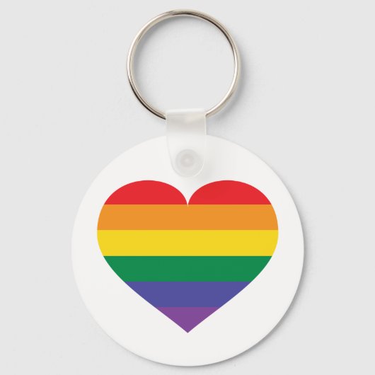 Rainbow Pride Heart Sleutelhanger (Voorkant)
