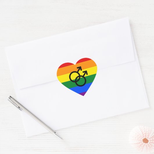 Rainbow Pride Heart Sticker (Envelop)