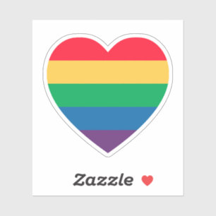Rainbow Pride Heart Sticker