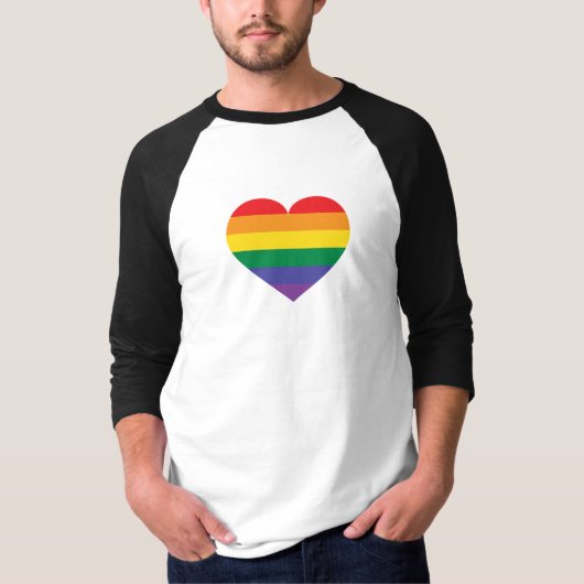 Rainbow Pride Heart T-Shirt (Voorkant)
