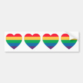 Rainbow Pride Hearts Bumpersticker (Voorkant)