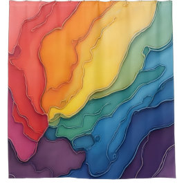 Rainbow Pride houdt van vrolijke kleurrijke Douchegordijn