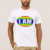 Rainbow Pride I AM Oval T-shirt (Voorkant)
