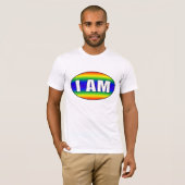 Rainbow Pride I AM Oval T-shirt (Voorkant volledig)