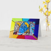 Rainbow Pride Kajak Verjaardag 5" x 7" Verjaardag  Kaart (Gele Bloem)