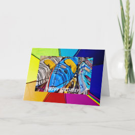 Rainbow Pride Kajak Verjaardag 5" x 7" Verjaardag Kaart