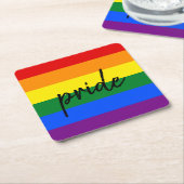 Rainbow Pride Kartonnen Onderzetters (Schuin)