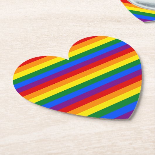 Rainbow Pride Kartonnen Onderzetters (Gekanteld)
