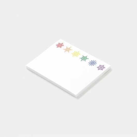 Rainbow Pride Kerstmis Post-it® Notes (Schuin)