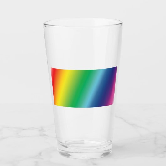 Rainbow pride kleuren gelijkheid drink glas (Voorkant)