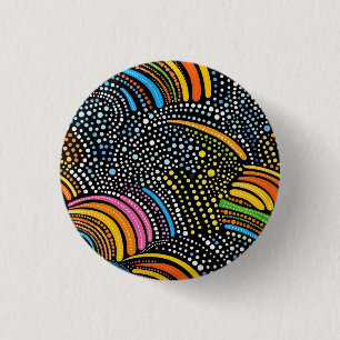 Rainbow pride knop ronde button 3,2 cm