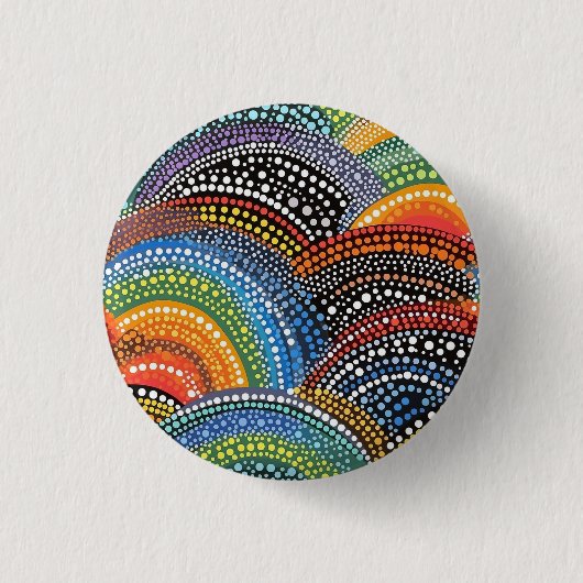 Rainbow pride knop ronde button 3,2 cm (Voorkant)