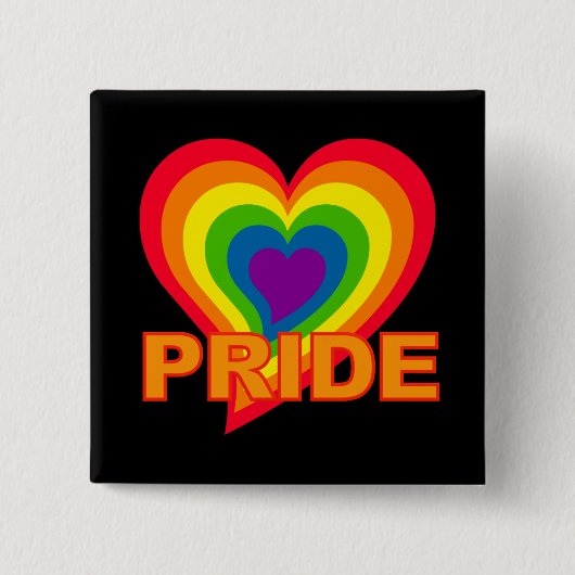 Rainbow Pride-knop Vierkante Button 5,1 Cm (Voorkant)