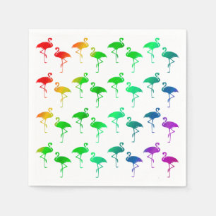 Rainbow Pride Lawn Flamingos Pattern Servetten