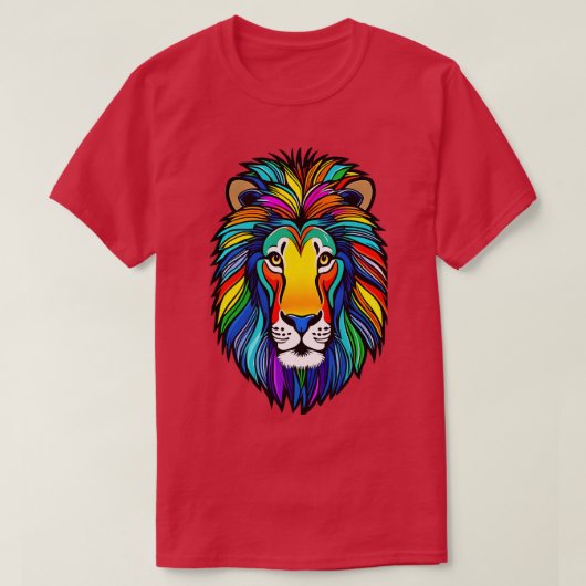 Rainbow Pride Leeuw 14 T-shirt (Design voorkant)