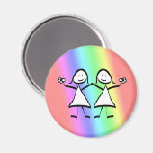 Rainbow Pride Lesbian Brides Magneet (Voorkant / Achterkant)