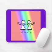 Rainbow Pride Lesbian Brides Muismat (Met muis)