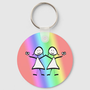 Rainbow Pride Lesbian Brides Sleutelhanger