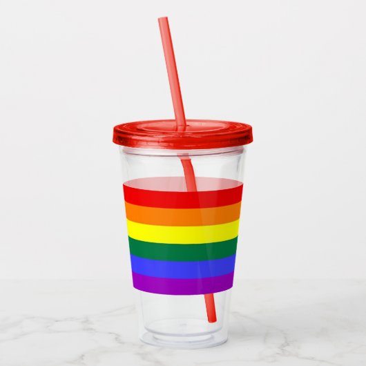 Rainbow Pride LGBT Acryl Drinkbeker (Links)