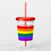 Rainbow Pride LGBT Acryl Drinkbeker (Voorkant)