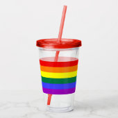 Rainbow Pride LGBT Acryl Drinkbeker (Achterkant)