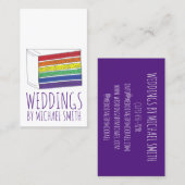 Rainbow Pride LGBT Cake Wedding Planner Bakery Visitekaartje (Voorkant / Achterkant)