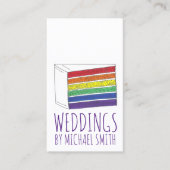Rainbow Pride LGBT Cake Wedding Planner Bakery Visitekaartje (Voorkant)