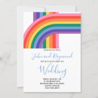 Rainbow Pride LGBT Flag Gay Wedding Uitnodiging