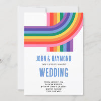Rainbow Pride LGBT Flag Gay Wedding Uitnodiging