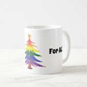 RAINBOW pride lgbt kerst gay lesbisch biseksueel Koffiemok (Voorkant rechts)