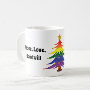 RAINBOW pride lgbt kerst gay lesbisch biseksueel Koffiemok